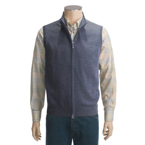 men's wool zip up vest.